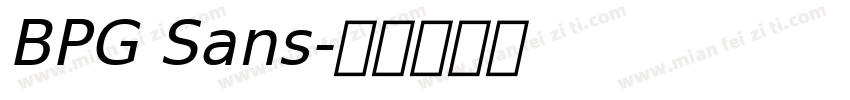 BPG Sans字体转换